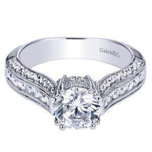 Gabriel 14 Karat Victorian Engagement Ring ER4136W44JJ