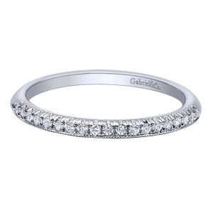 Gabriel 14 Karat Contemporary Wedding Band WB10911W44JJ