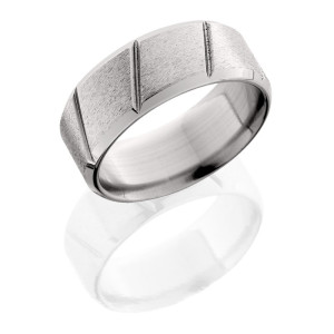 Lashbrook 9BMDL STONE-POLISH Titanium Wedding Ring or Band