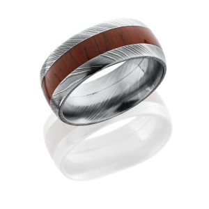 Lashbrook DHW9D14/PADAUK POLISH Hard Wood Wedding Ring or Band