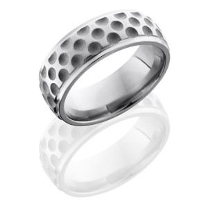 Lashbrook 8DGEDOT Sand-Satin-Polish Titanium Wedding Ring or Band