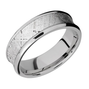 Lashbrook 7CB15/METEORITE Titanium Wedding Ring or Band