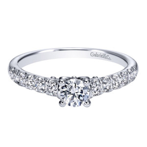 Gabriel 14 Karat Contemporary Engagement Ring ER98676W44JJ