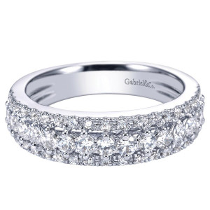 Gabriel 14 Karat Contemporary Wedding Band WB4081W44JJ