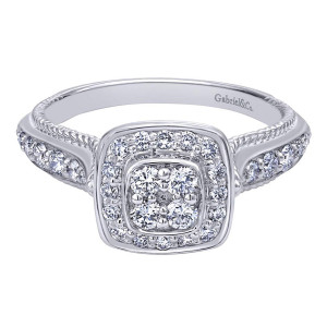 Gabriel 14 Karat Contemporary Engagement Ring ER10083W44JJ
