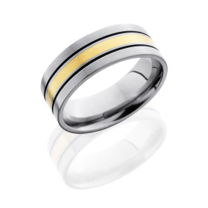 Lashbrook 8F12A-14KY Satin Titanium Wedding Ring or Band