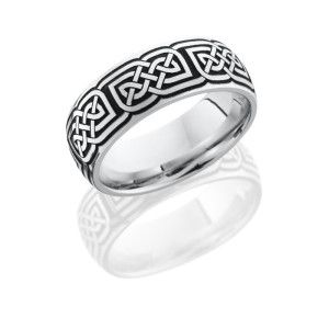 Lashbrook CC8D/LCVCELTIC17A2 POLISH Cobalt Chrome Wedding Ring or Band
