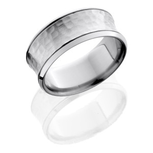 Lashbrook 10BCCG HAMMER-POLISH Titanium Wedding Ring or Band