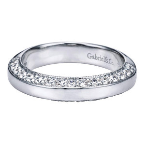 Gabriel 14 Karat Contemporary Wedding Band WB5528W44JJ