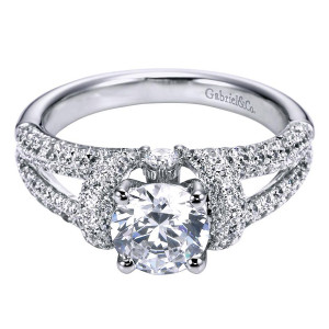 Gabriel 14 Karat Contemporary Engagement Ring ER6297W44JJ