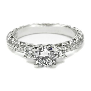 Tacori Crescent Platinum Engagement Ring HT2369P