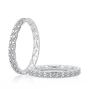 A.JAFFE 14 Karat Quilted Diamond Wedding Ring WRC4445QE
