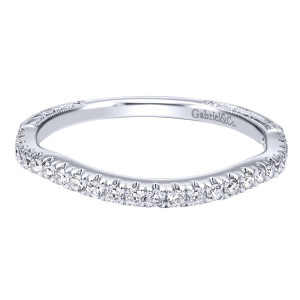 Gabriel 14 Karat Contemporary Wedding Band WB12003R4W44JJ