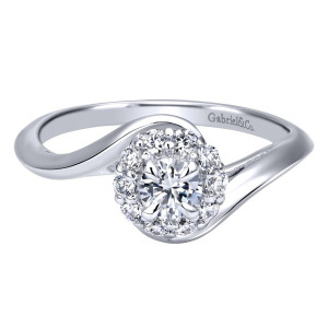 Gabriel 14 Karat Contemporary Engagement Ring ER911796R1W44JJ