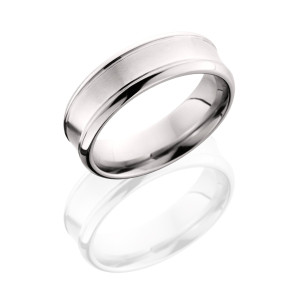 Lashbrook CB-7BCC2G POLISH Cobalt Chrome Wedding Ring or Band