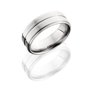Lashbrook CC7FGE11 POLISH-SATIN-POLISH Cobalt Chrome Wedding Ring or Band