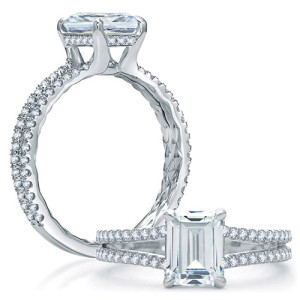 A.JAFFE 18 Karat Classic Engagement Ring ME1863Q