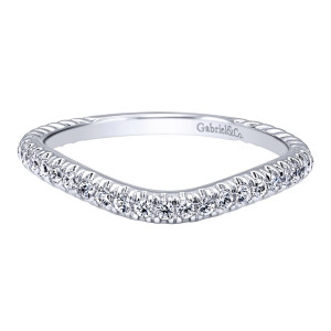 Gabriel 14 Karat Contemporary Wedding Band WB10144W44JJ
