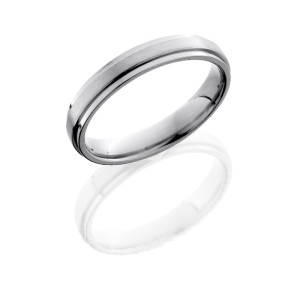 Lashbrook 4FGE SATIN-POLISH Titanium Wedding Ring or Band