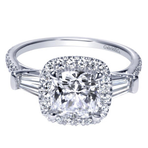 Gabriel 14 Karat Contemporary Engagement Ring ER9193W44JJ
