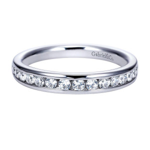 Gabriel 14 Karat Contemporary Wedding Band WB8224W44JJ