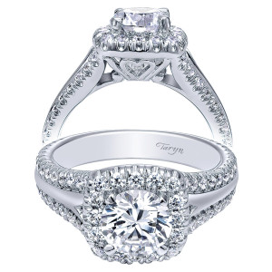 Taryn 14k White Gold Round Halo Engagement Ring TE10249W44JJ