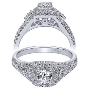 Taryn 14k White Gold Round Halo Engagement Ring TE10768W44JJ