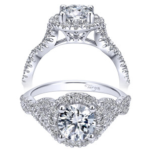 Taryn 14k White Gold Round Halo Engagement Ring TE11722R4W44JJ