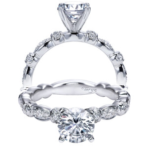 Taryn 14k White Gold Round Straight Engagement Ring TE4125W44JJ