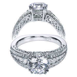 Taryn 14k White Gold Round Straight Engagement Ring TE5973W44JJ