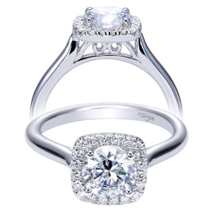 Taryn 14k White Gold Round Halo Engagement Ring TE7819W44JJ