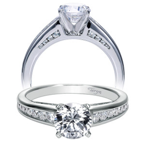 Taryn 14k White Gold Round Straight Engagement Ring TE7889W44JJ