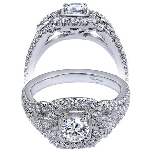 Taryn 14k White Gold Round Halo Engagement Ring TE910141W44JJ