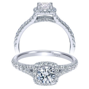 Taryn 14k White Gold Round Halo Engagement Ring TE911897R0W44JJ