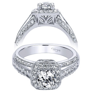 Taryn 14k White Gold Round Halo Engagement Ring TE9388W44JJ