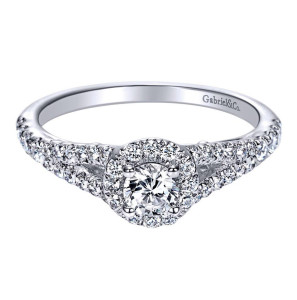 Gabriel 14 Karat Contemporary Engagement Ring ER98575W44JJ
