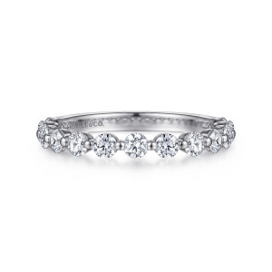 Gabriel Devinne 14 Karat White Gold Single Prong Diamond Anniversary Band AN15748W44JJ