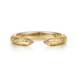 Gabriel 14 Karat Yellow Gold Vintage Inspired Open Anniversary Band AN17209Y4JJJ