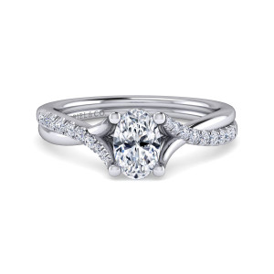 Gabriel Leigh 14 Karat White Gold Oval Diamond Engagement Ring ER11794O3W44JJ