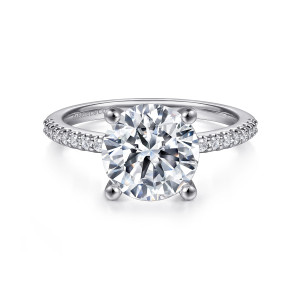 Gabriel Amata 14 Karat White Gold Round Diamond Engagement Ring ER14918R12W44JJ