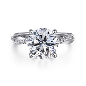 Gabriel Campana 14 Karat White Gold Round Diamond Engagement Ring ER14922R12W44JJ