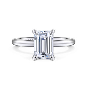 Gabriel Lark Platinum Emerald Cut Solitaire Engagement Ring ER15619E8PTJJJ