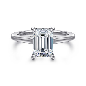 Gabriel Ericka 14 Karat White Gold Emerald Cut Diamond Engagement Ring ER16339E8W44JJ