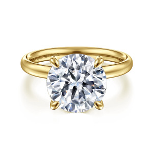 Gabriel Unite 14 Karat Yellow Gold Round Solitaire Diamond Engagement Ring ER16571R16Y4JJJ