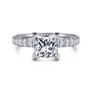 Gabriel Winslow 18 Karat White Gold Princess Cut Diamond Engagement Ring ER16572S6W84JJ