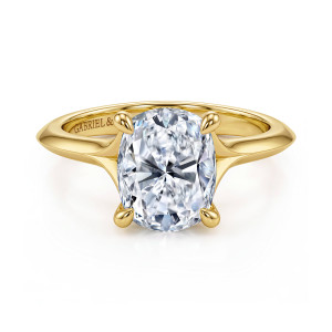 Gabriel Alden 14 Karat Yellow Gold Elongated Cushion Diamond Engagement Ring ER16734G12Y44JJ