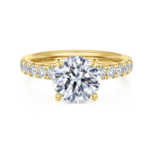 Gabriel Winslow 14 Karat Yellow Gold Round Diamond Engagement Ring ER16738R8Y44JJ