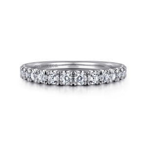 Gabriel 14 Karat White Gold Diamond Matching Wedding Band WB12299E6W44JJ