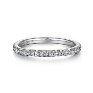 Gabriel 14 Karat White Gold Matching Wedding Band WB14402R4W44JJ