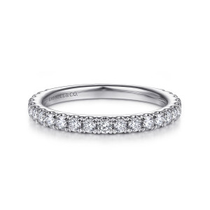Gabriel 14 Karat White Gold Matching Wedding Band WB14649R4W44JJ